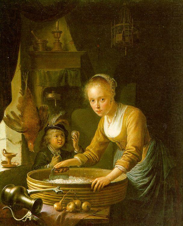 Girl Chopping Onions, Gerrit Dou